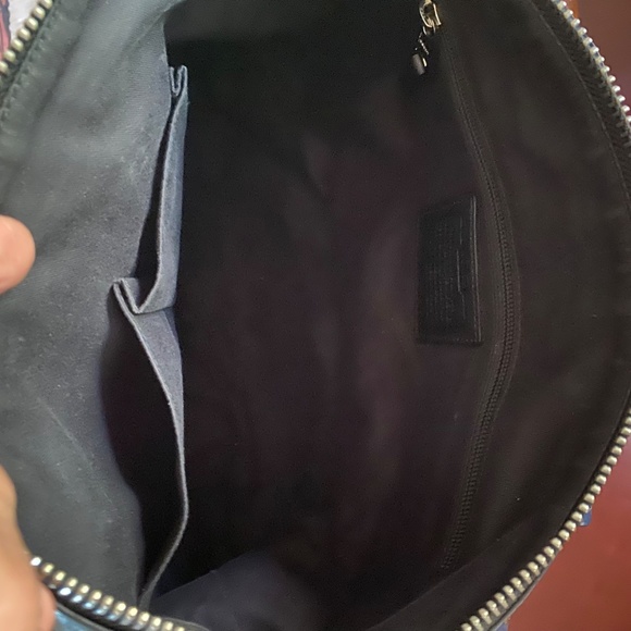 COACH G1220-19902 Legacy Rory Blue & Black Color Block leather XL Bag - Picture 10 of 14